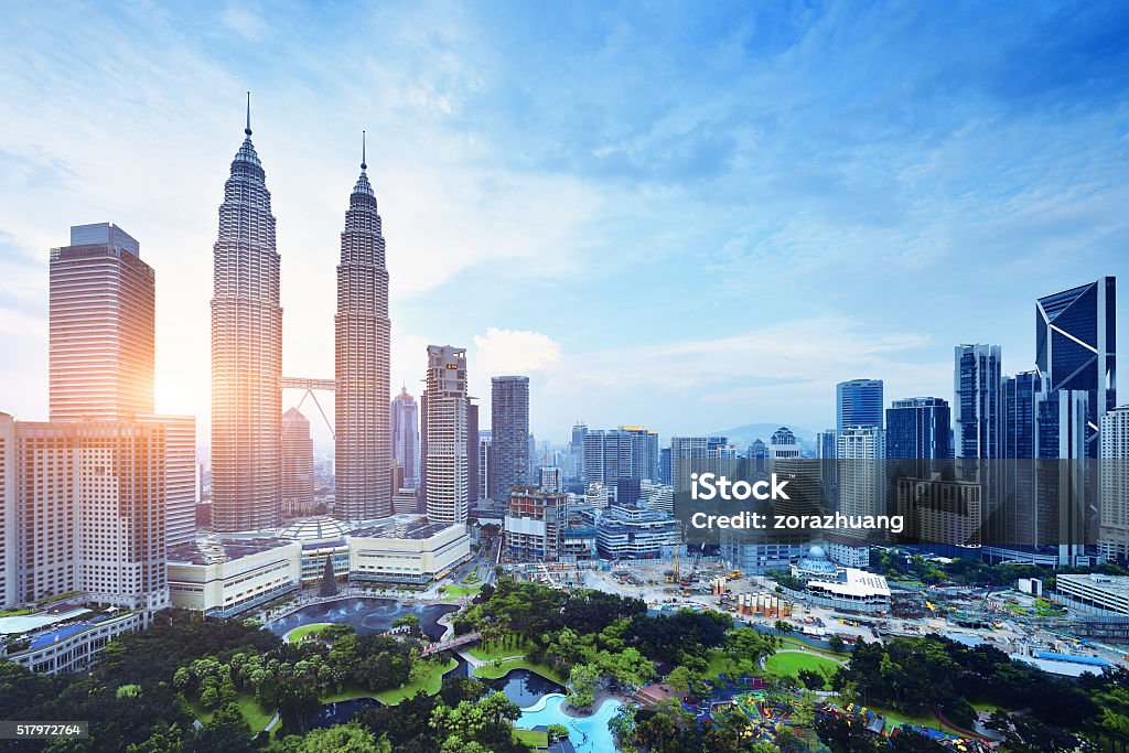Kuala Lumpur urban scene at sunset, Malaysia.
